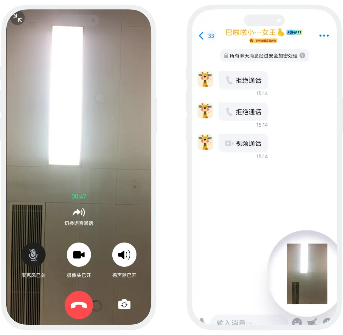 通话中支持的操作